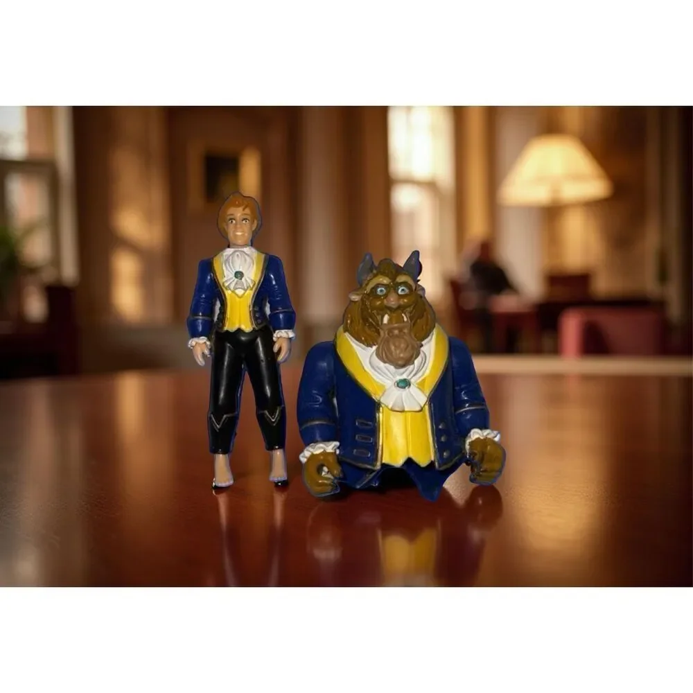 Vintage Disney Beauty & Beast Transforming Prince Adam Beast & Belle Dresses B22